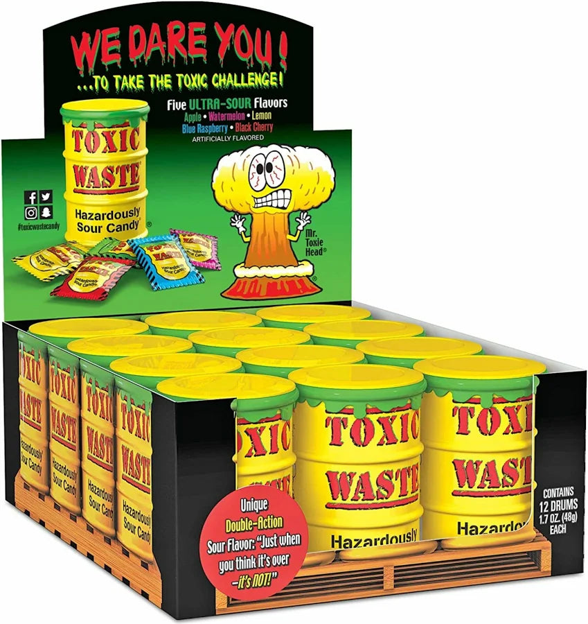 Toxic Waste Yellow Drum 42g x 12
